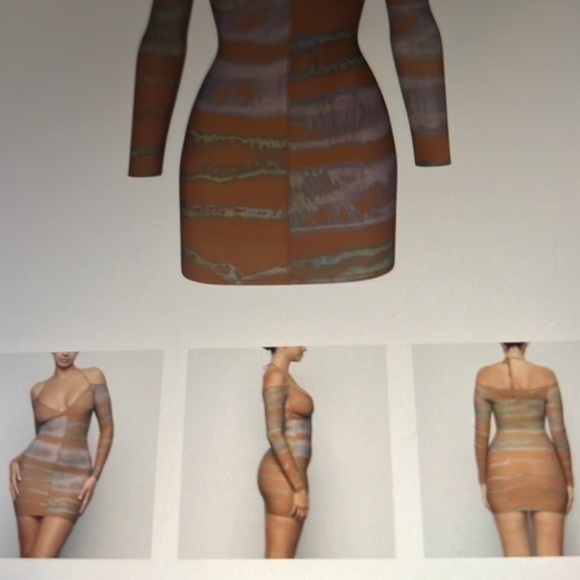 Skims Jelly Sheer Off The Shoulder Dress - Picture 2 of 4